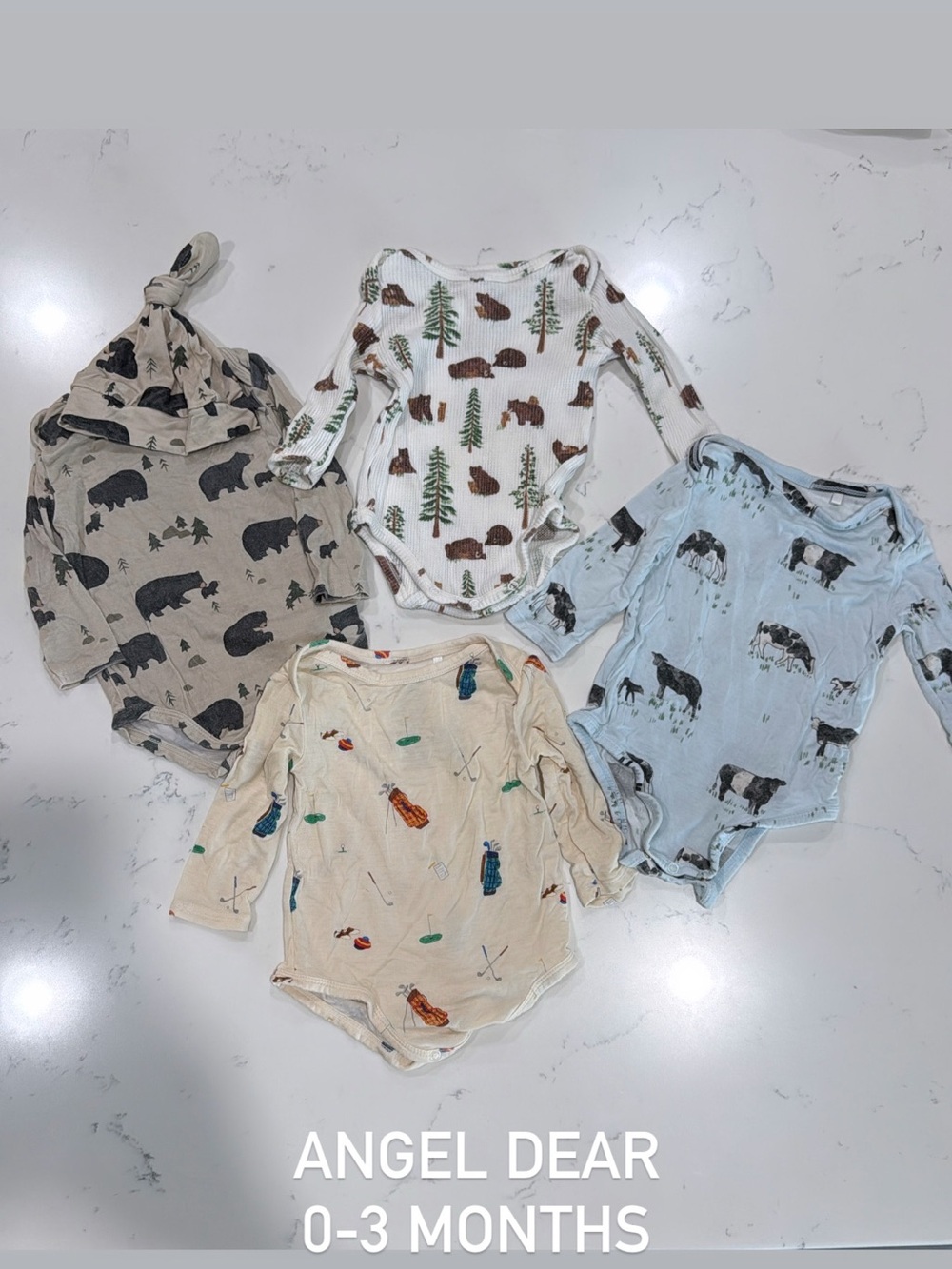 Angel Dear bodysuits 0-3 months
